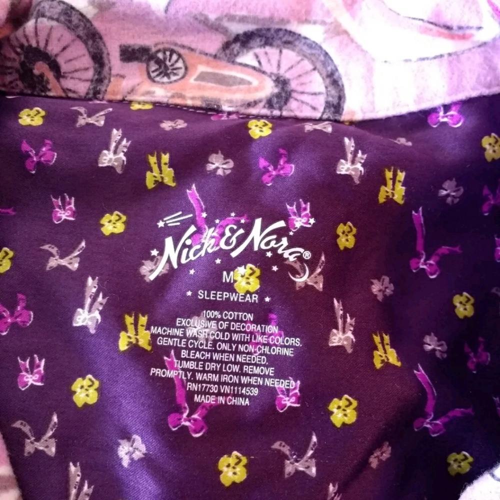 Nick & Nora Winter Bicycles flannel pajamas - Picture 7 of 8
